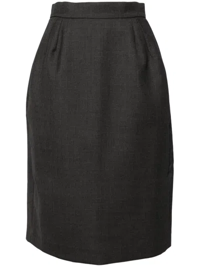 Alainpaul Open Tailored Skirt In Grey