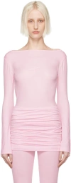 Alainpaul Pink Minimal Justaucorps T-shirt In Pink