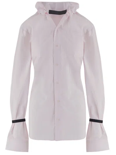 Alainpaul Cotton Shirt With Contrast Details In Pink