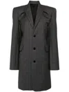Alainpaul Pinstripe-print Wool Blazer In Grey