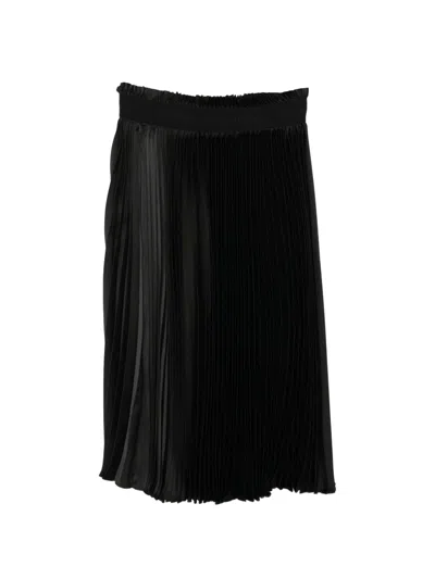 Alainpaul Pleated Midi Skirt In Black
