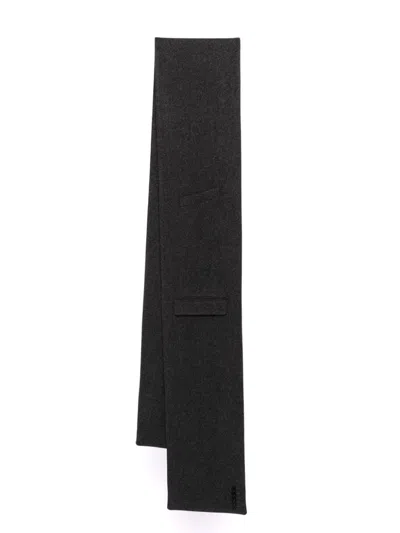 Alainpaul Pocket Wool Scarf In Grey