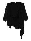 Alainpaul Ruffled Asymmetric Top In Black