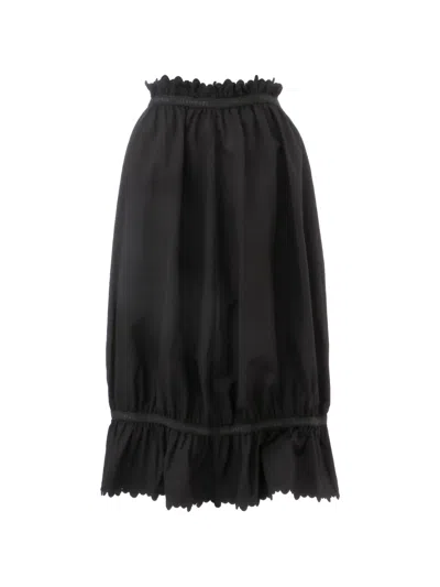 Alainpaul Ruffled Gathered Skirt In Black