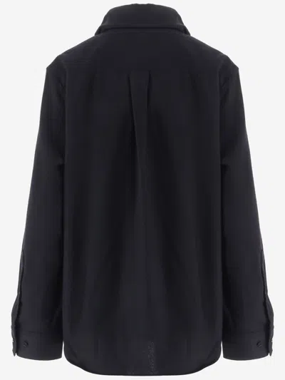 Alainpaul Scarf Collar Cotton Shirt In Black