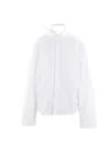 Alainpaul White Scarf Collar Shirt In White