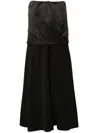 Alainpaul Layered Wool Maxi Skirt In Black