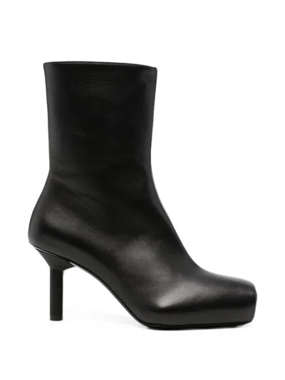 Alainpaul Square-toe Ankle Boots In Black