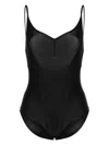 Alainpaul V-neck Bodysuit In Black