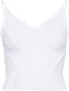 Alainpaul V-neck Crop Top In White