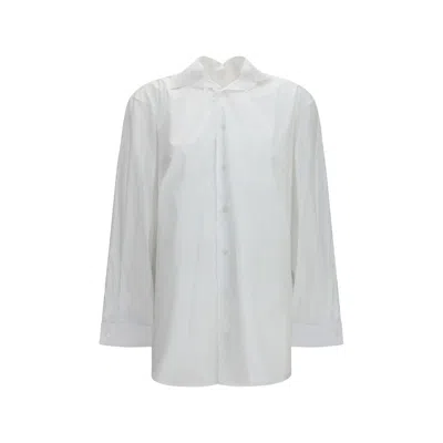Alainpaul White Cotton Women's Shirt