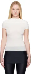 Alainpaul White Gathered Neck Tank Top
