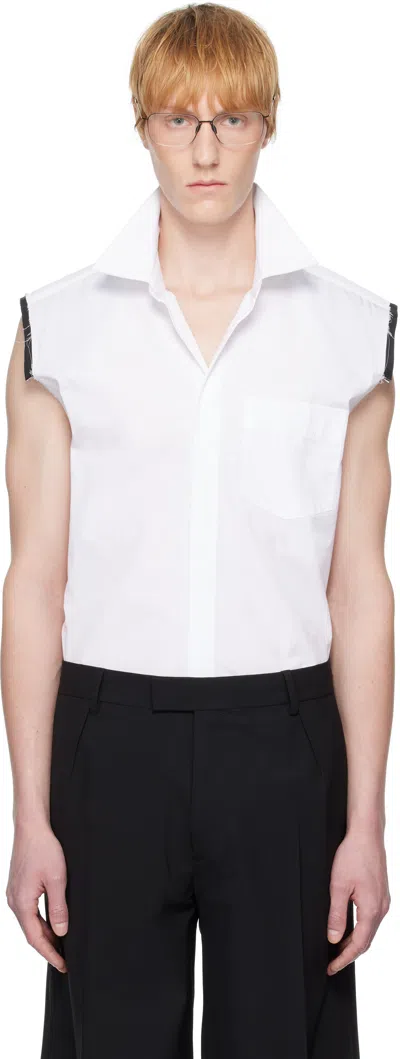 Alainpaul White Layered Shoulder Shirt