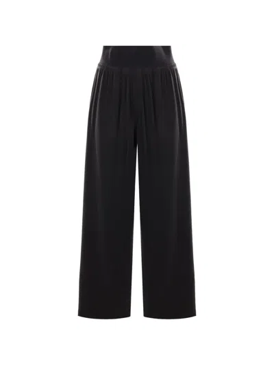 Alainpaul Wide-leg Track Pants In Black