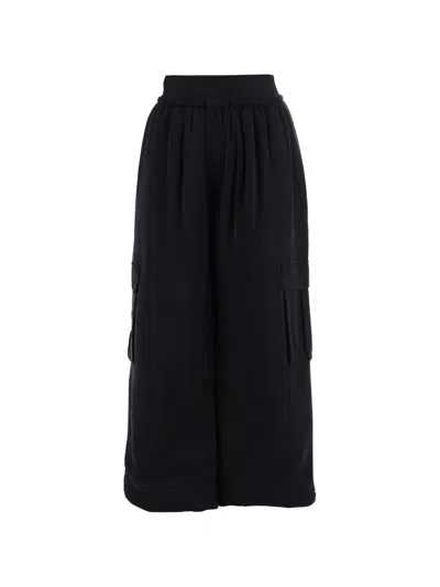 Alainpaul Wide-leg Cargo Trousers In Black