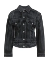 Alainpaul Woman Denim Outerwear Charcoal Size M Cotton In Gray