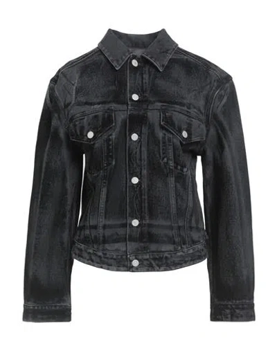 Alainpaul Woman Denim Outerwear Charcoal Size M Cotton In Gray