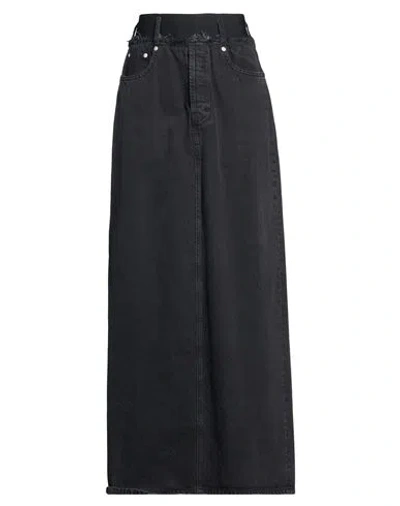 Alainpaul Woman Denim Skirt Black Size M Cotton