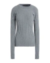 Alainpaul Woman Sweater Grey Size M Merino Wool In Gray