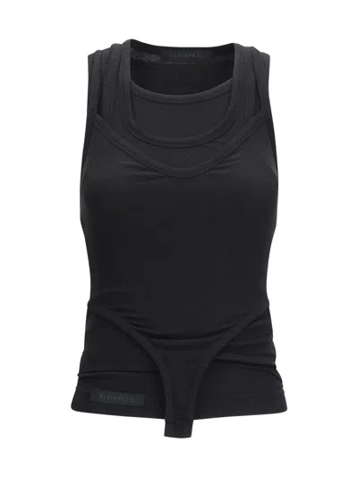 Alainpaul Women Black Solid Round Neck Top