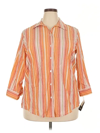 Pre-owned Alala 3/4 Sleeve Button Down Shirt In Orange