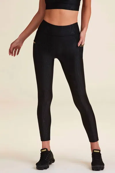 Alala Aprhrodite Legging In Black/gold In Blue