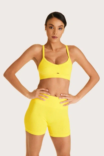 Alala Adult Women Barre Cami Bra In Blazing Yellow