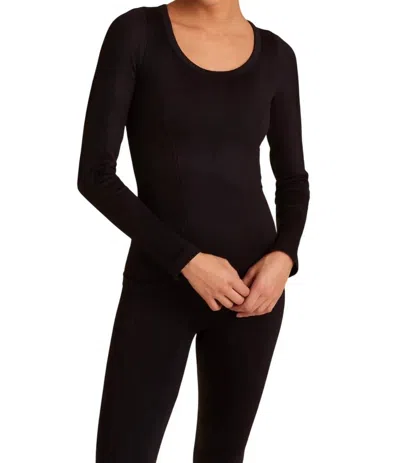 Alala Barre Seamless Long Sleeve Top In Black