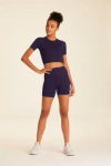 Alala Barre Seamless Tee In Navy