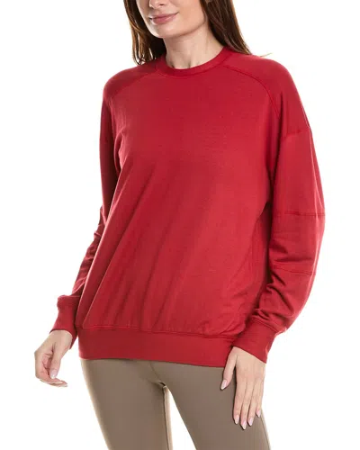 Alala Blocked Crewneck Sweatshirt In Red