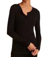 Alala Breakers Henley Top In Black In Black
