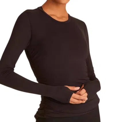 Alala Cinch Long Sleeve Top In Black