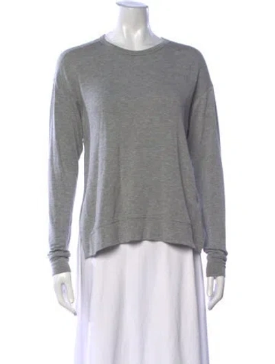 Pre-owned Alala Crew Neck Long Sleeve Top In Grey