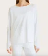 Alala Fractal Raglan Long Sleeve Tee In White In White