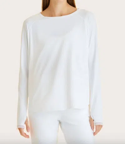 Alala Fractal Raglan Long Sleeve Tee In White