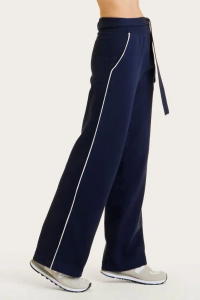 Alala Framed Knit Trouser In Navy