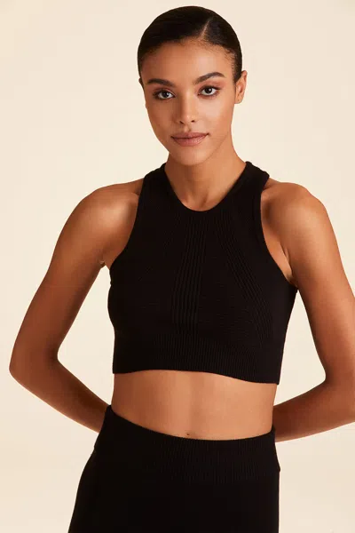 Alala Goddess Cashmere Crop Tank In Black