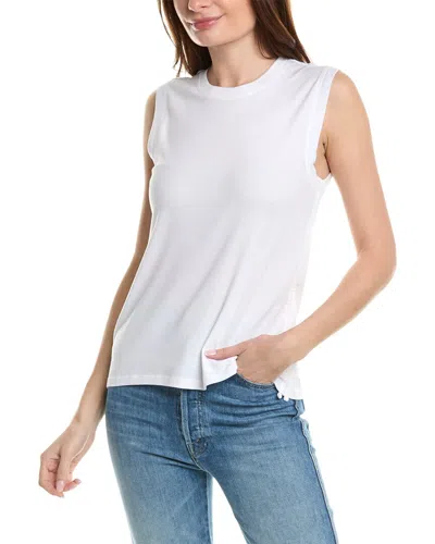 Velvet By Graham & Spencer Alala Mesh Tie-back Tank Top In White