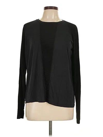 Pre-owned Alala Long Sleeve Top Black Plunge Neckline Tops