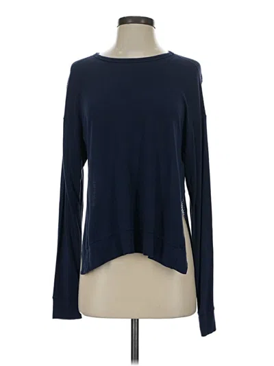 Pre-owned Alala Long Sleeve Top Blue Boatneck Tops