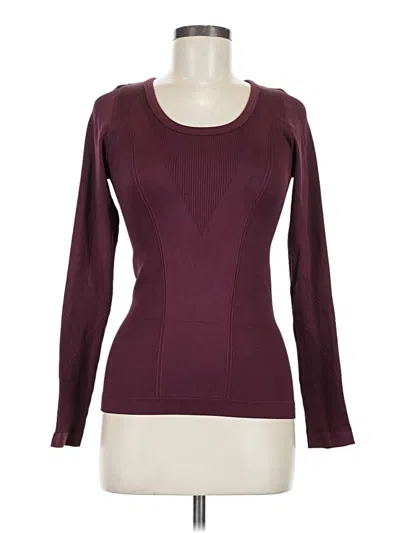 Pre-owned Alala Long Sleeve Top Burgundy Boatneck Tops