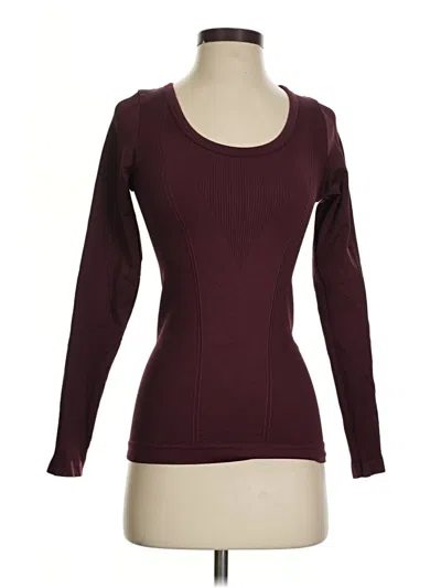Pre-owned Alala Long Sleeve T-shirt In Burgundy