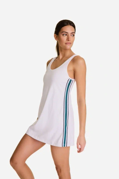 Alala Side Stripe Mini Dress In White