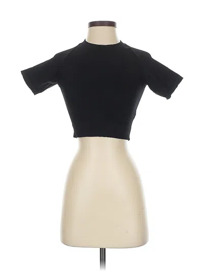 Pre-owned Alala Short Sleeve Turtleneck In Black