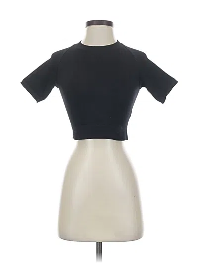 Pre-owned Alala Short Sleeve Turtleneck In Black