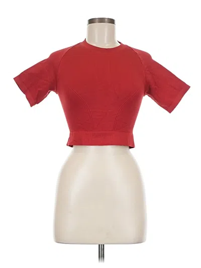 Pre-owned Alala Short Sleeve Turtleneck In Red