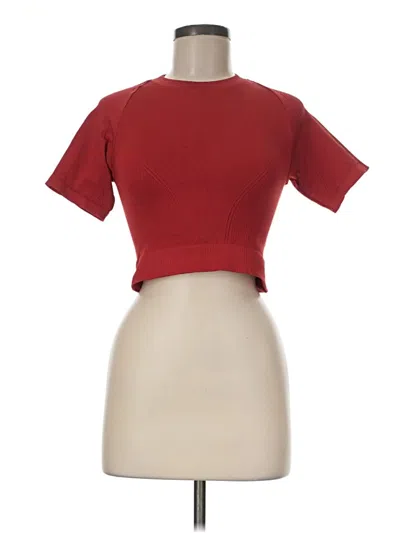 Pre-owned Alala Short Sleeve Turtleneck In Red