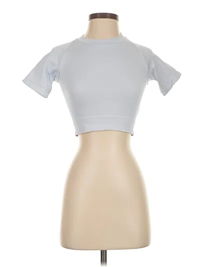 Pre-owned Alala Short Sleeve Turtleneck In Silver