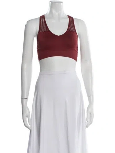 Pre-owned Alala V-neck Sleeveless Sports Bra In Black