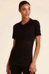 Alala Washable Cashmere Tee In Black In Black